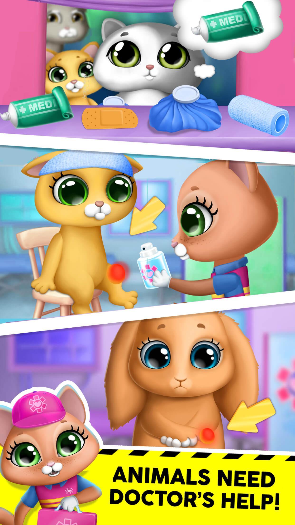 Kitty Meow Meow City Heroes ゲームのスクリーンショット