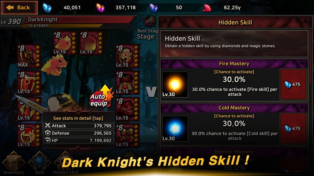 Dark Knight : Idle RPG game screenshot game
