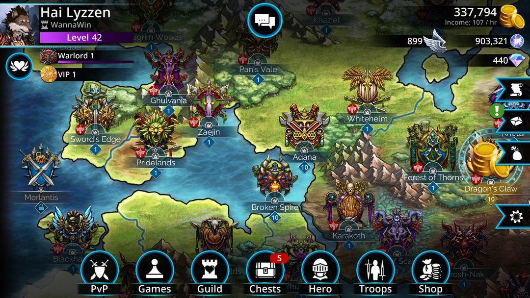 Screenshot of Gems of War - Match 3 RPG