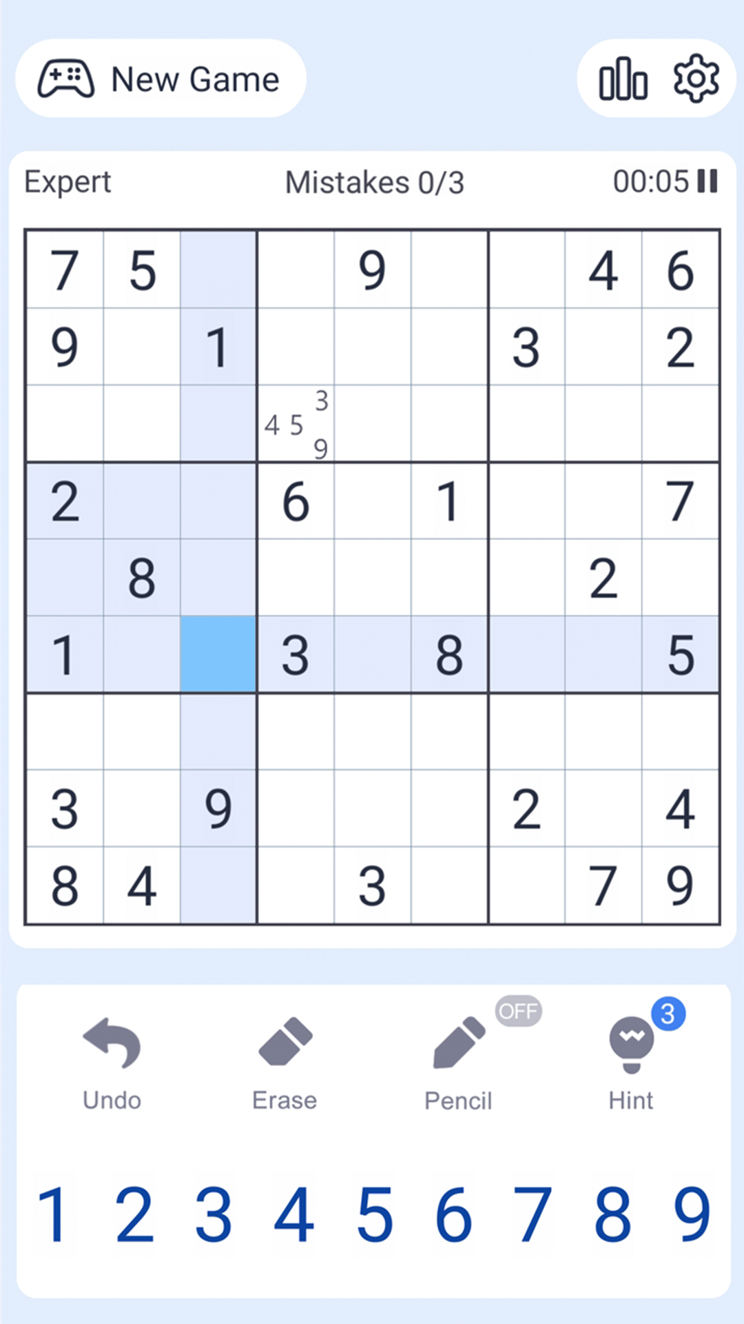 Sudoku Puzzle Game Screenshot