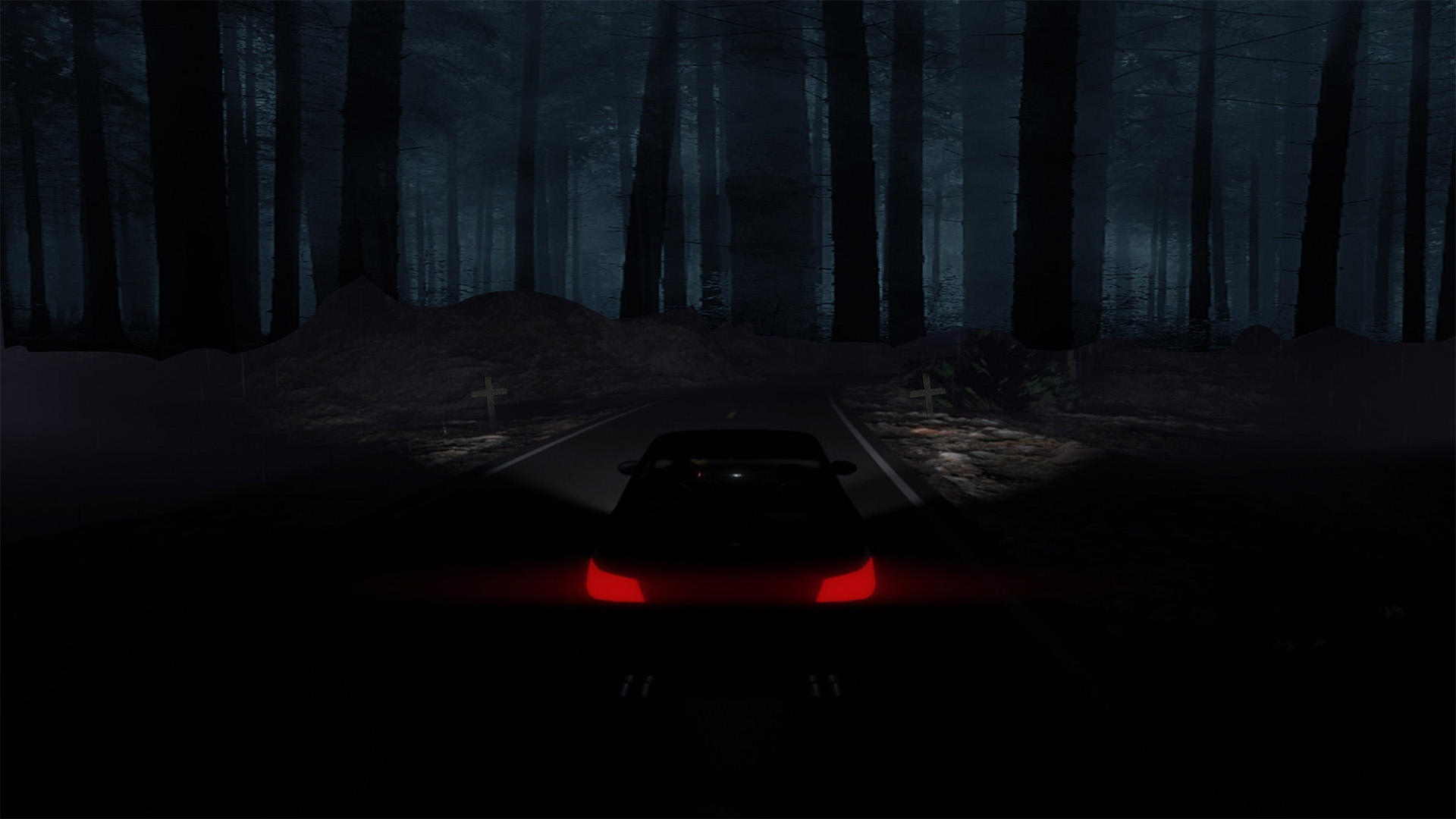 Scary Driving 3D: Horror Night Game Screenshot