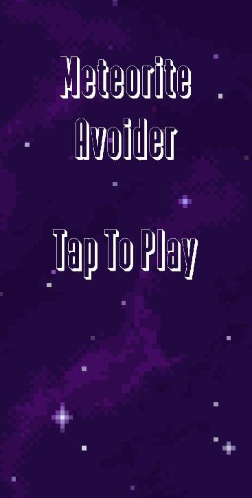 Meteorite Avoider Game Screenshot