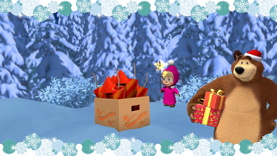 Screenshot of Masha and the Bear: Christmas