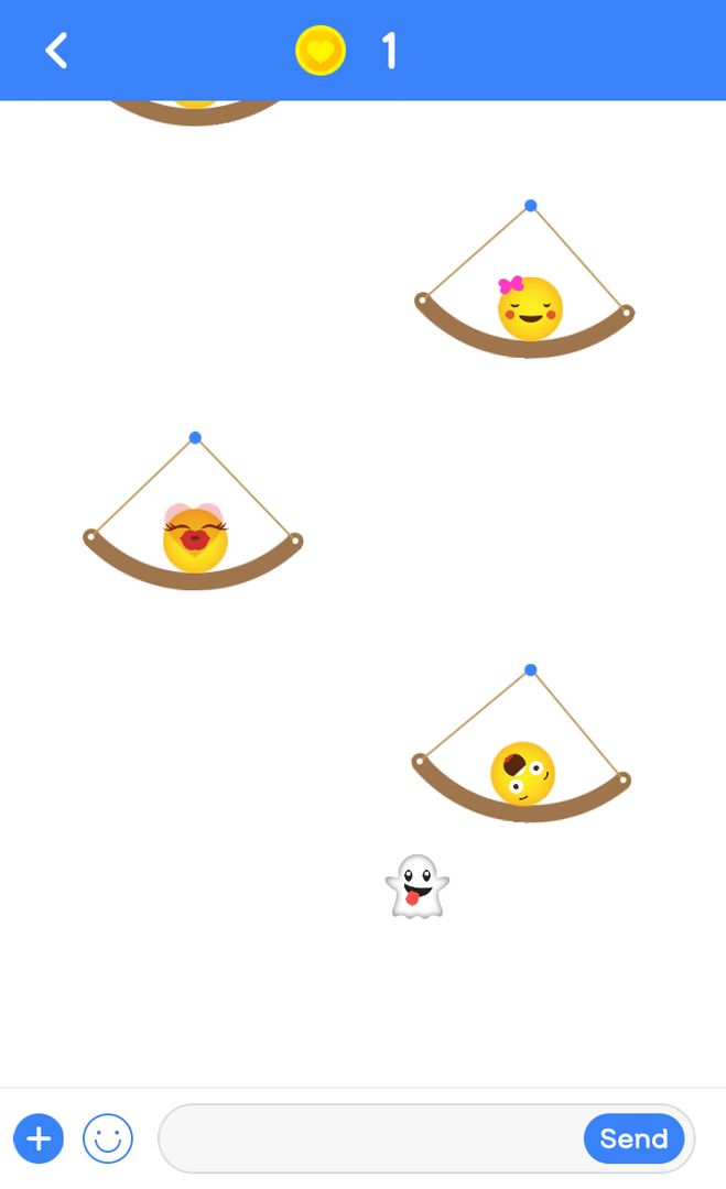 Screenshot of Love Emoji: Fling the Balls! Physics Puzzle