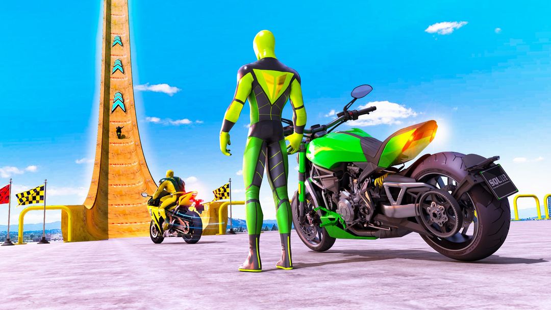 Superhero Sepeda Stunt GT Racing - mega Ramp Perma screenshot game