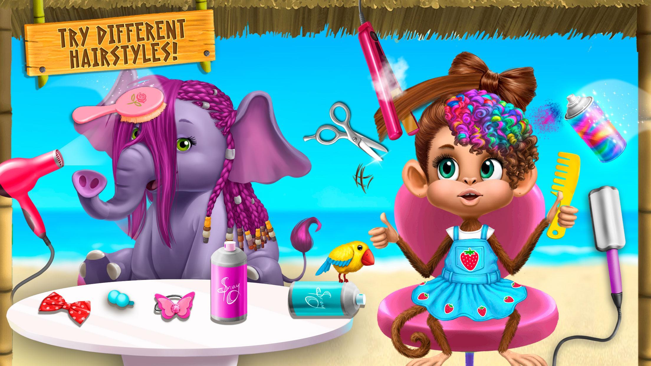 Jungle Animal Hair Salon 2 Game Screenshot