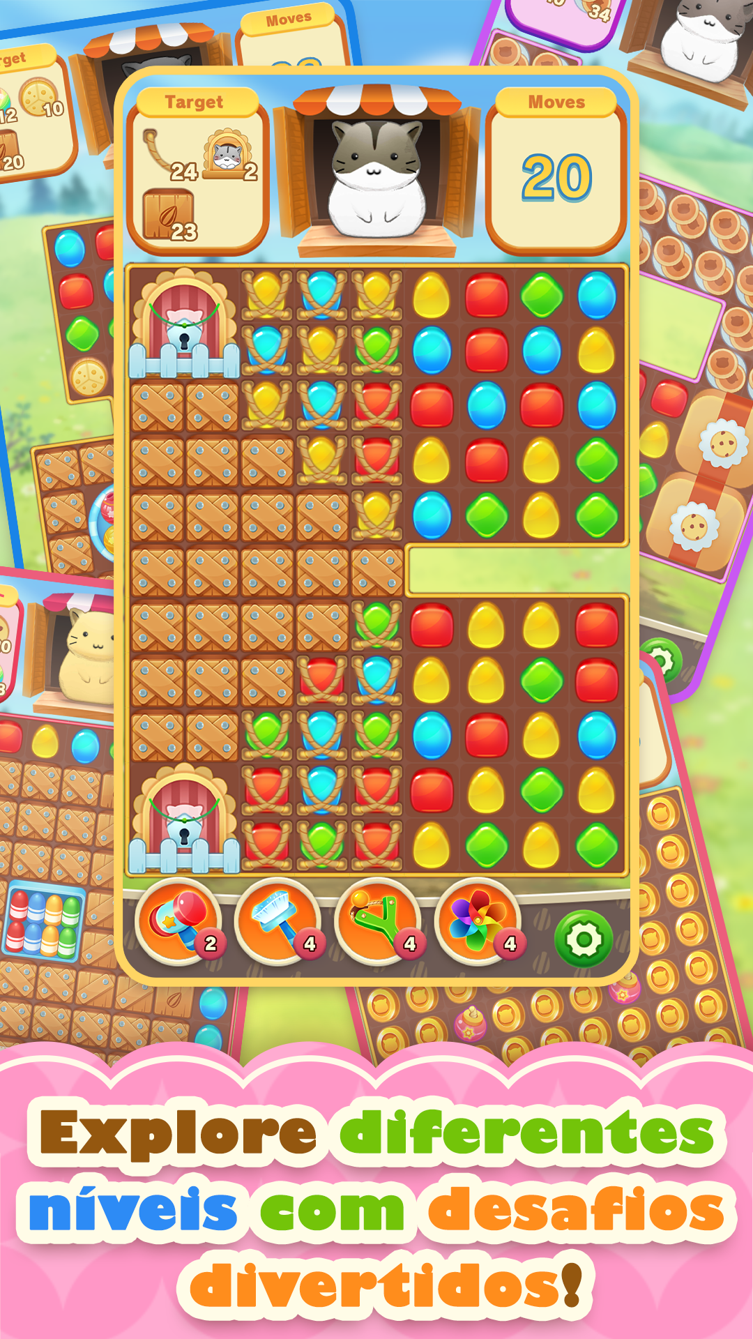 Captura de Tela do Jogo Hamster Life match and home