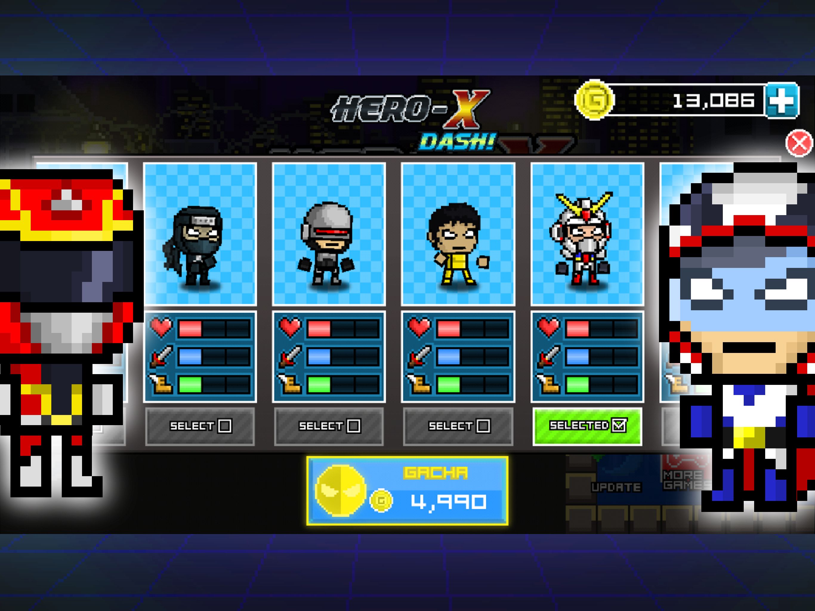HERO-X: DASH! Game Screenshot