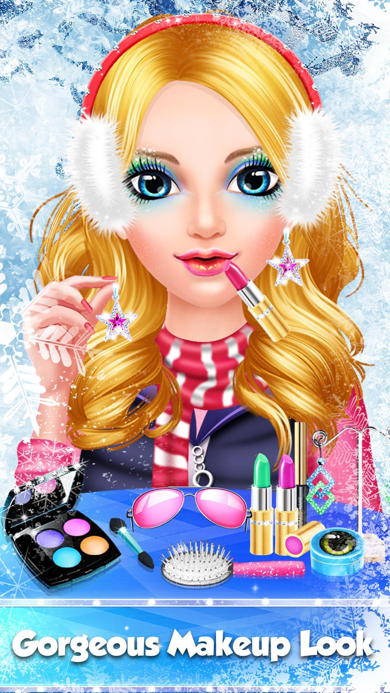 Glam Doll Chic North Pole Winter Salon Game Screenshot