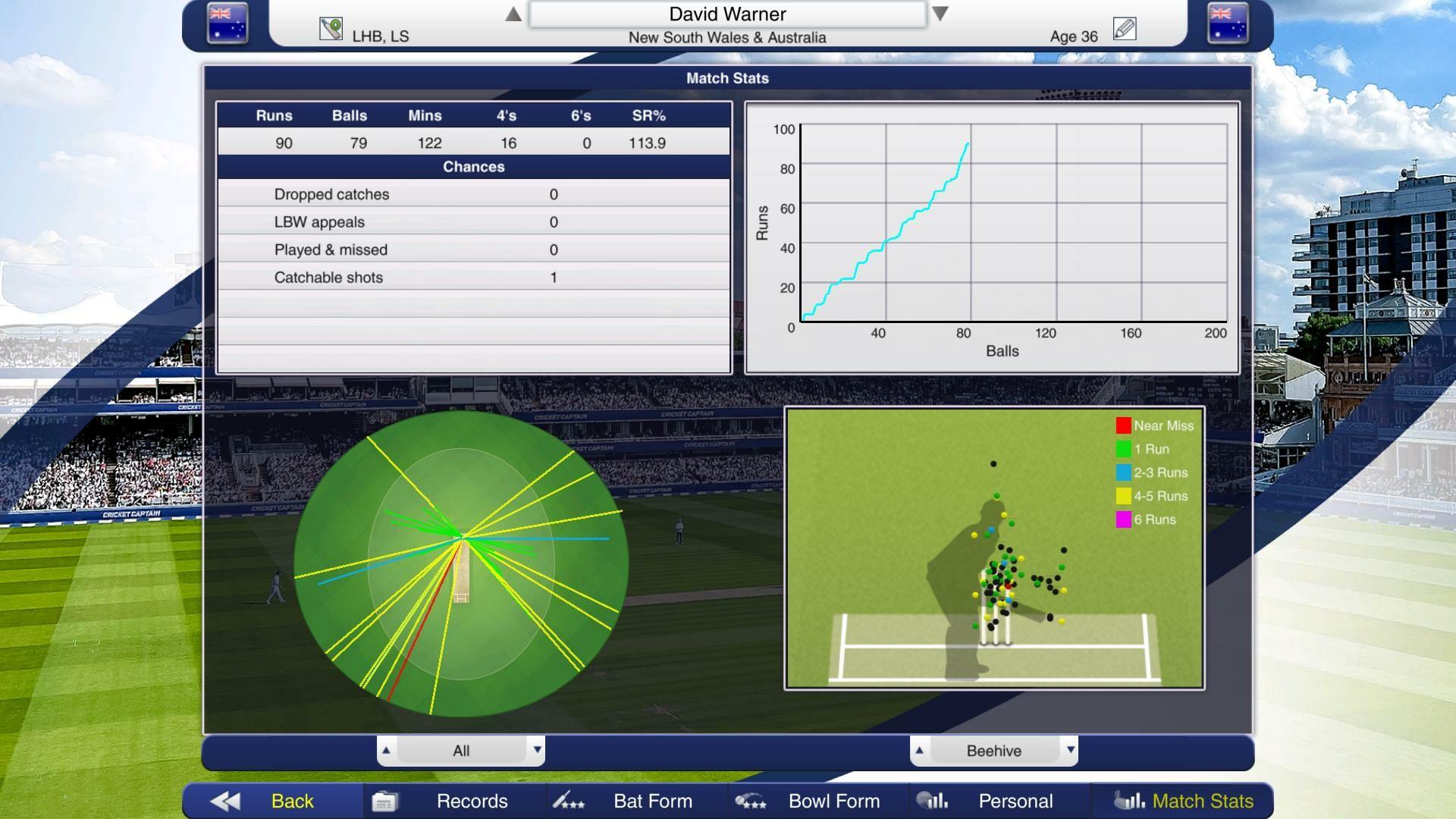 Cuplikan Layar Game Cricket Captain 2023