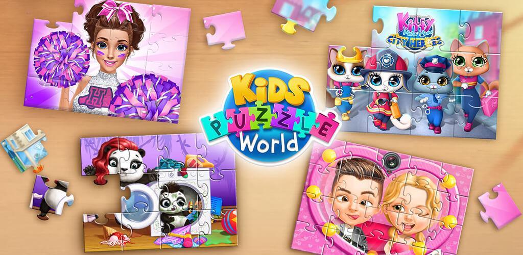 Banner of Kids Puzzle World - бесплатные пазлы про животных и школу 1.0.40