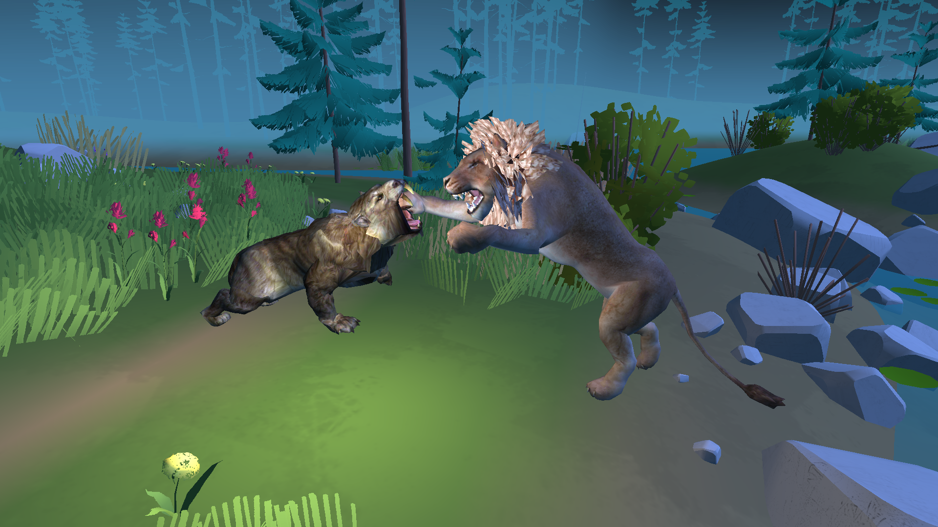 Majestic Lion King Jungle Game Game Screenshot