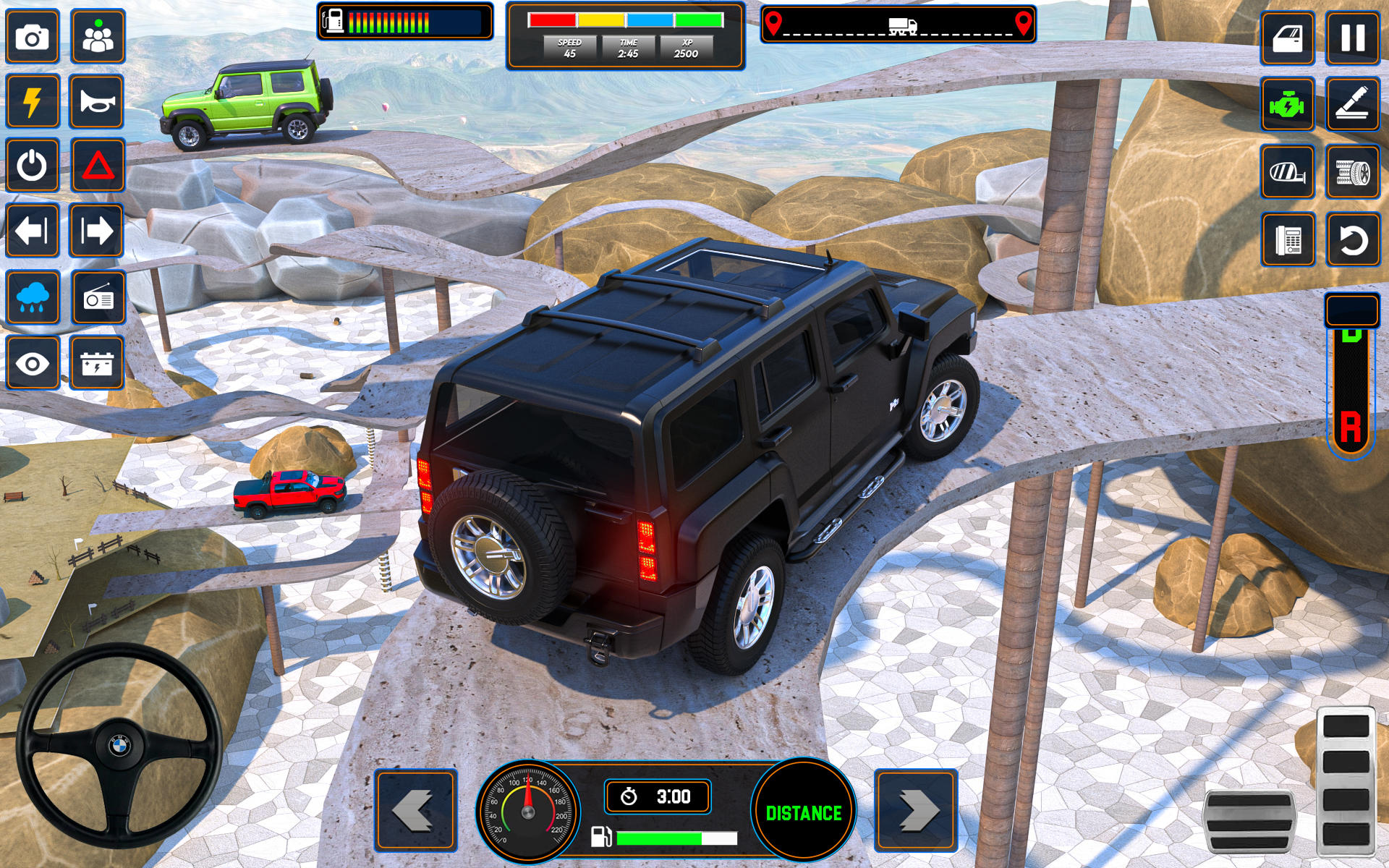 Captura de Tela do Jogo Simulador de jipe ​​offroad 3d