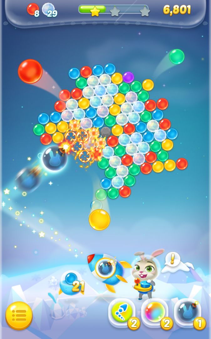 Bubble spinner : space bunny screenshot game
