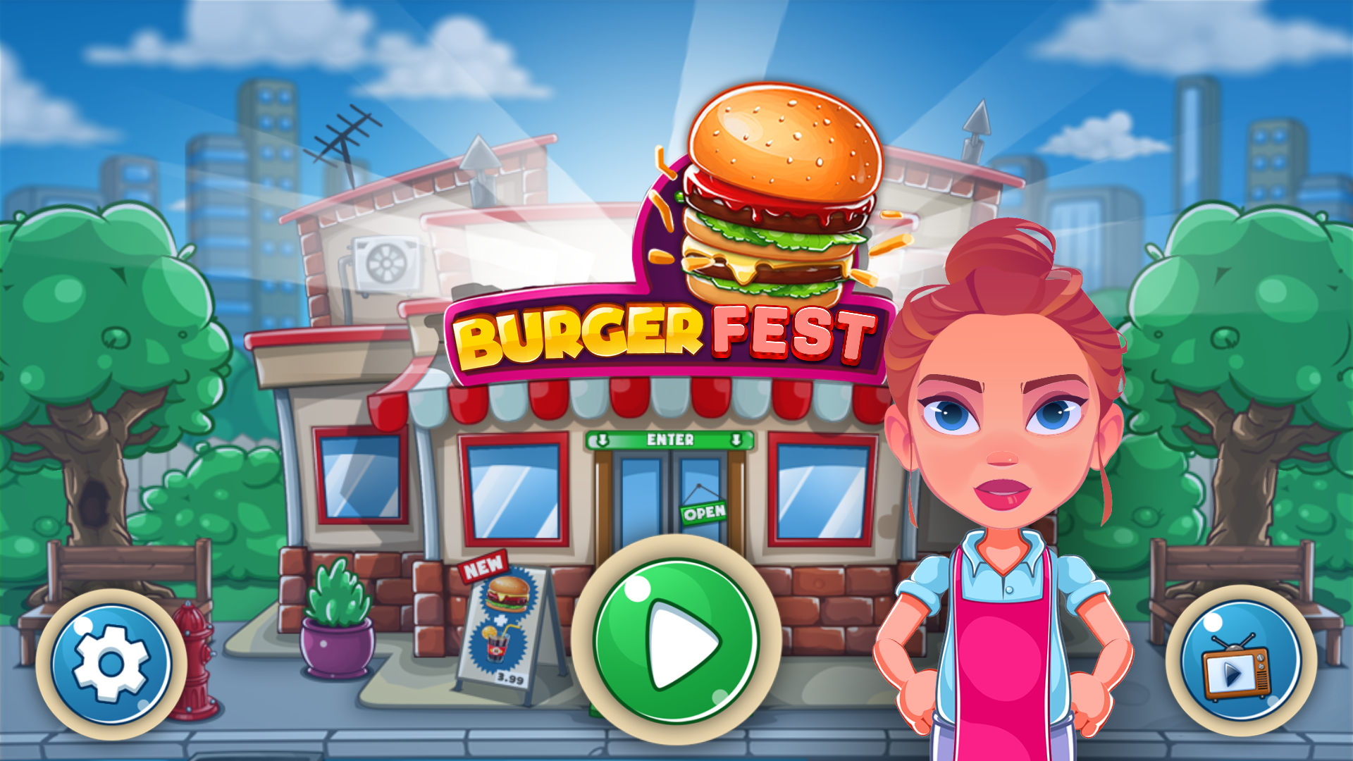 Captura de Tela do Jogo Burger Fest: Cooking Games