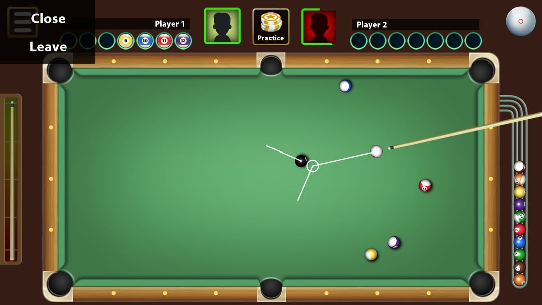 Screenshot of 8 Ball Billiards
