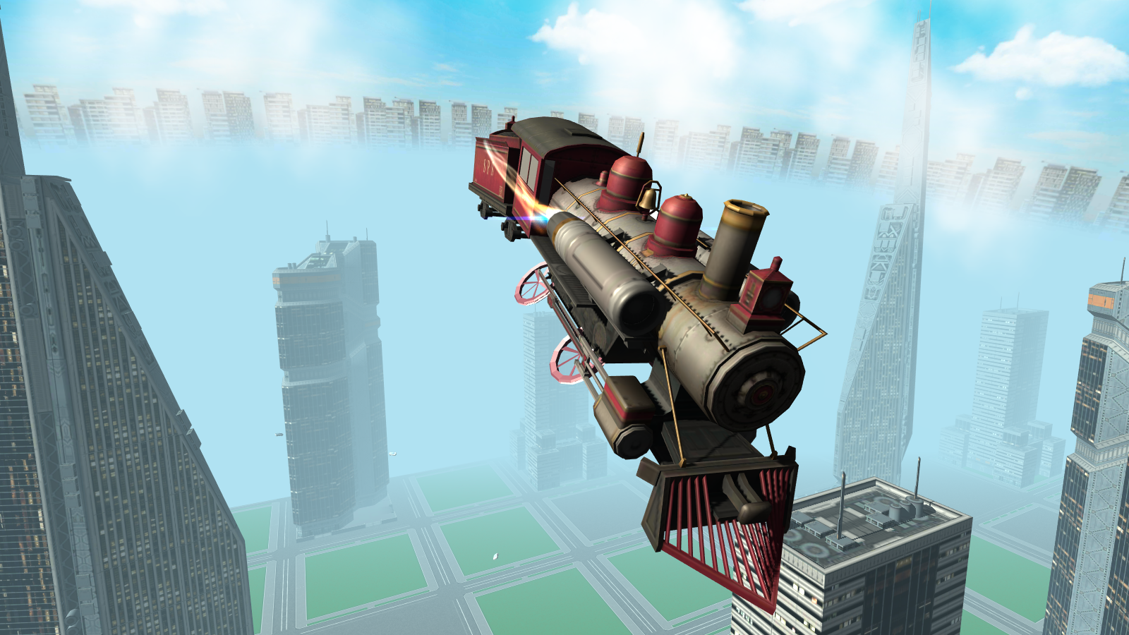 Screenshot 1 of Simulador de trem voador 3D grátis 2