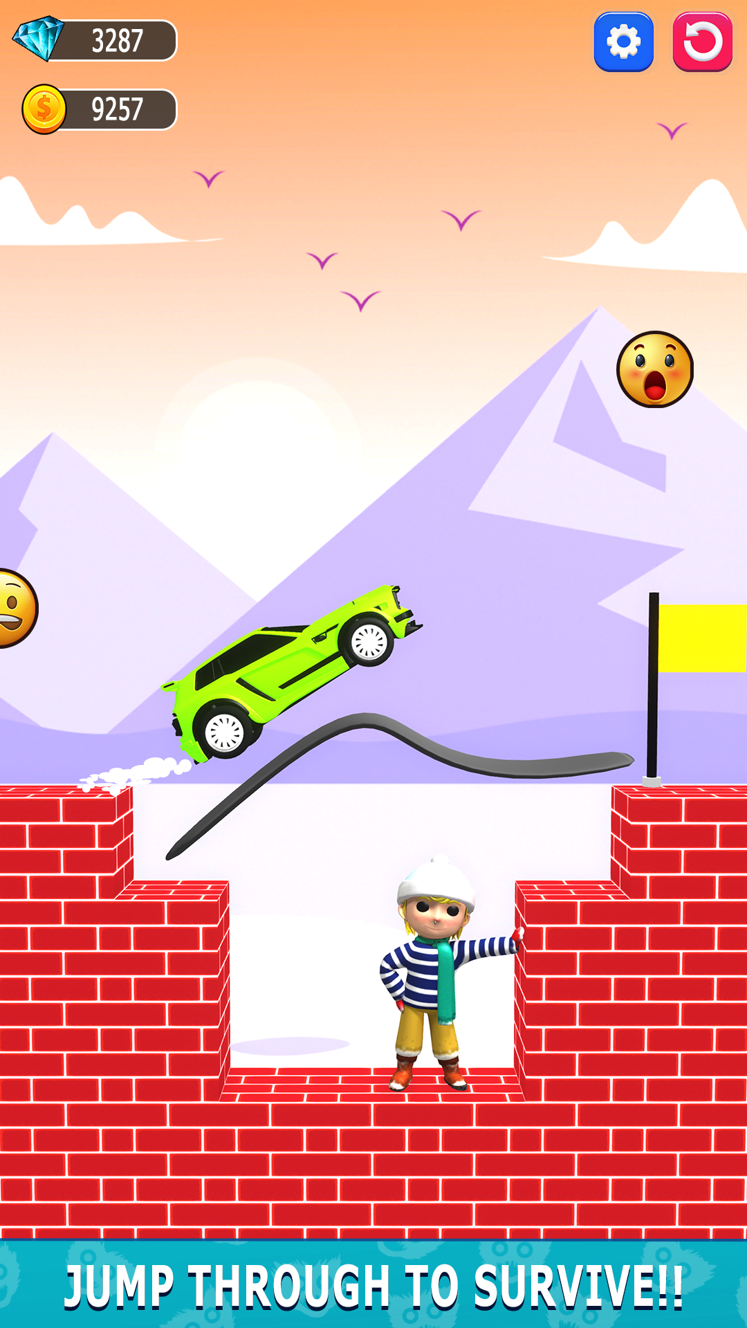 Cuplikan Layar Game Draw Car Bridge race