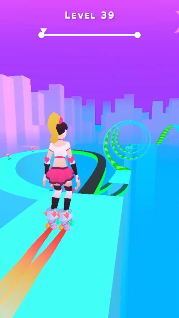 Sky Roller: Rainbow Skating screenshot game