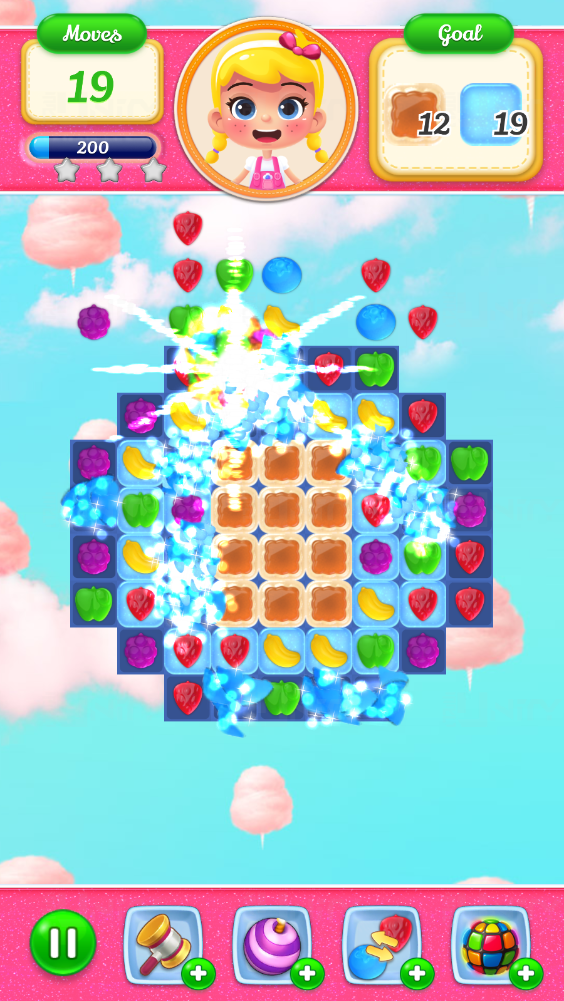 Cuplikan Layar Game Candy Fruit Puzzle - Match 3