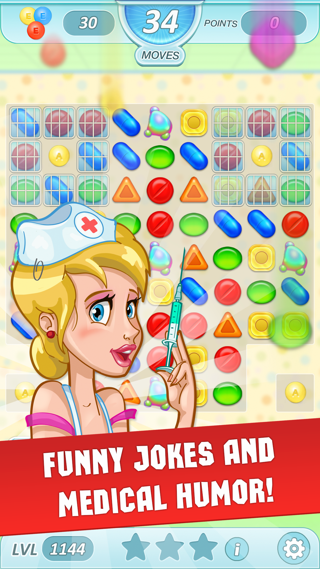 Interns: Match 3 Game Screenshot