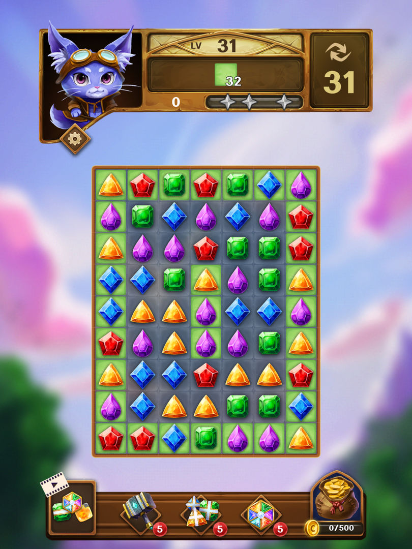 Fantasy Gems : Match 3 Puzzle screenshot game