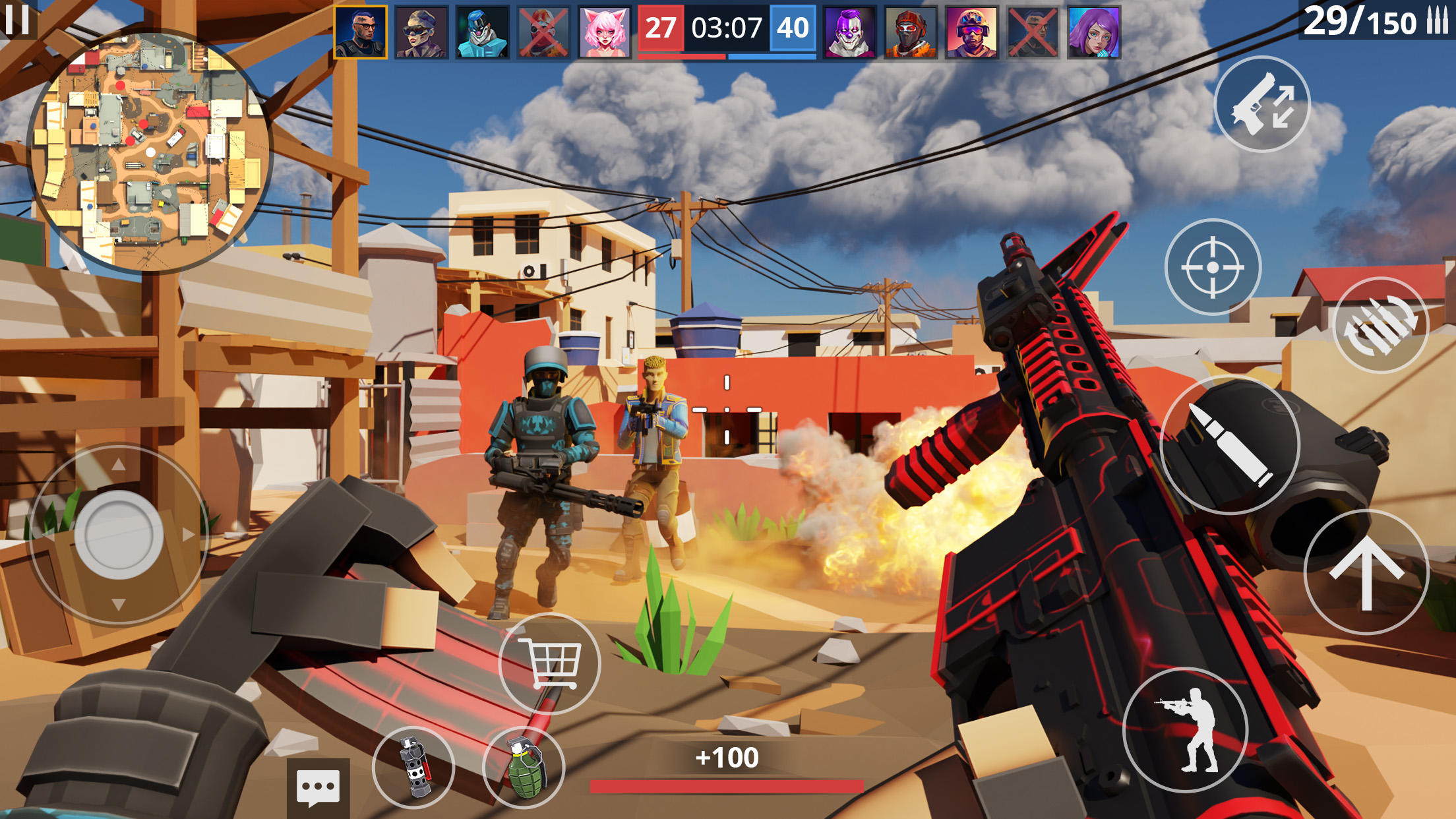Screenshot 1 of POLYWAR: Game bắn súng trực tuyến 3D FPS 2.2.3