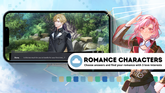Screenshot of Untold Atlas - anime otome sim