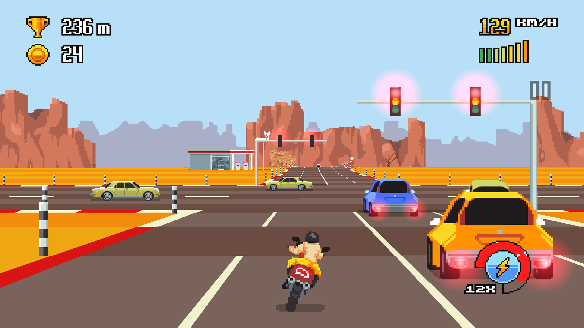 Retro Highway Game Screenshot