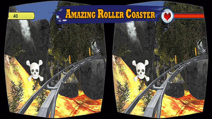 VR roller coaster ride: temple mountain run Game Screenshot