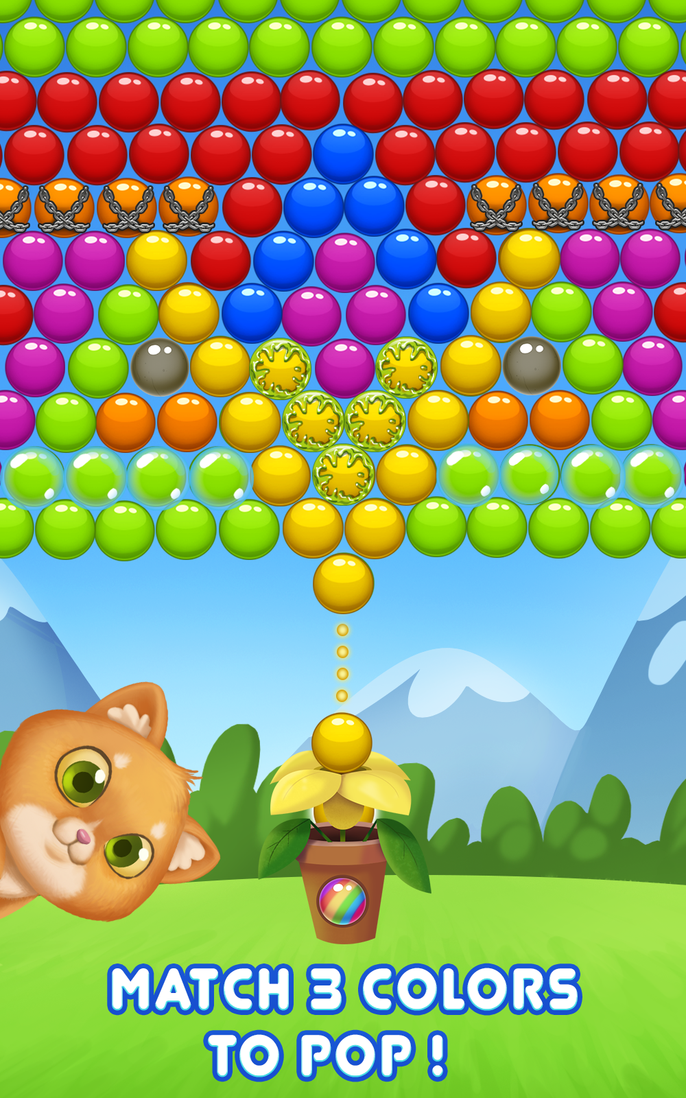 Bubble Shooter Cat Game Screenshot