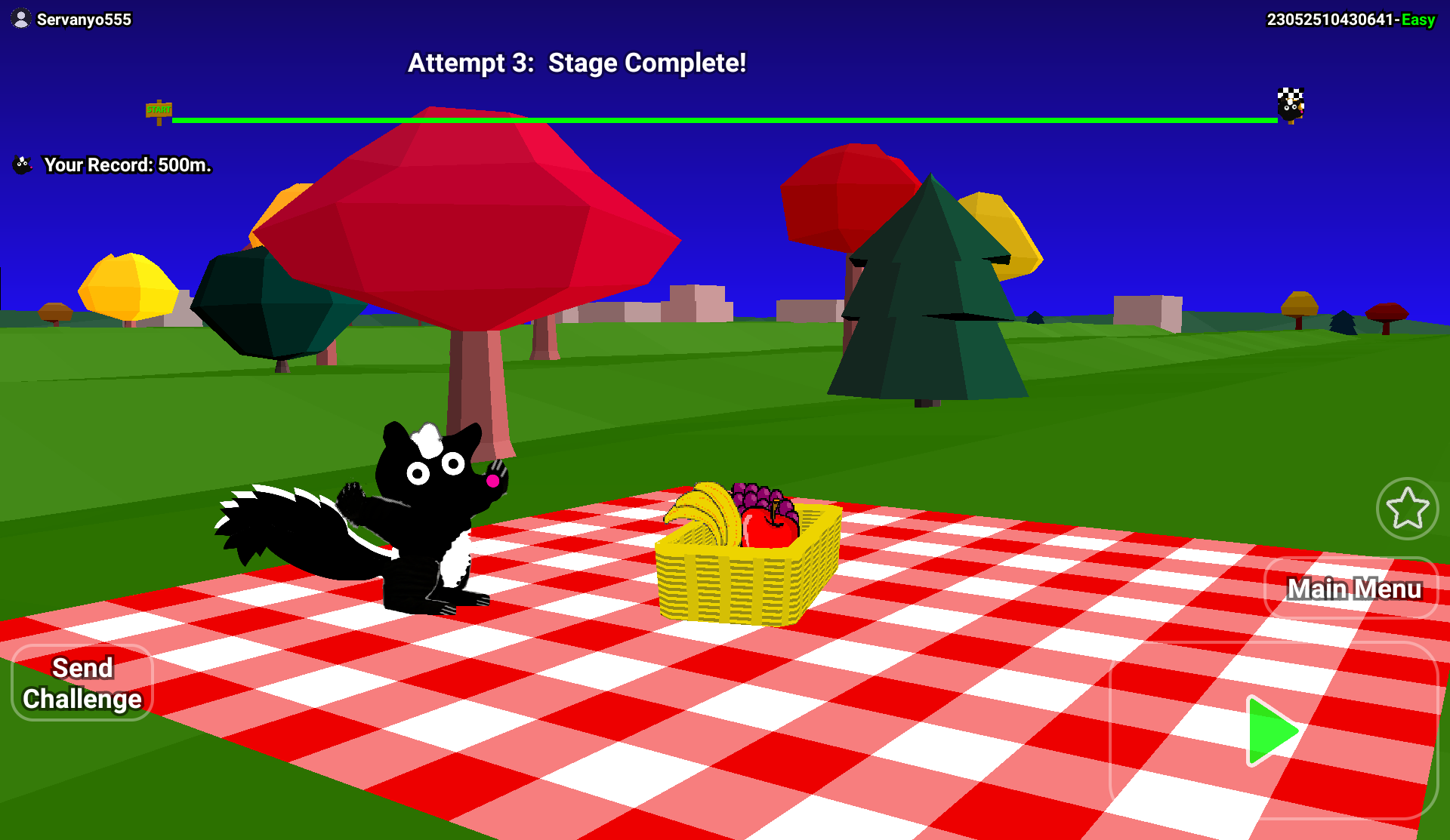 Jump Skunk - Animal Dash Game Screenshot