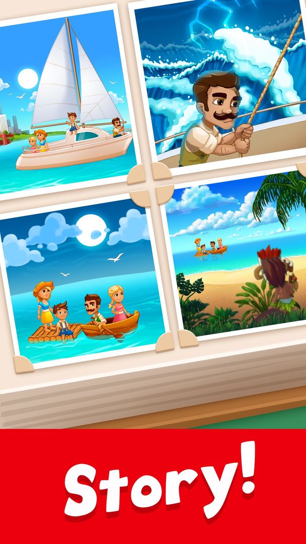 Tropic Trouble Match 3 Builder screenshot game