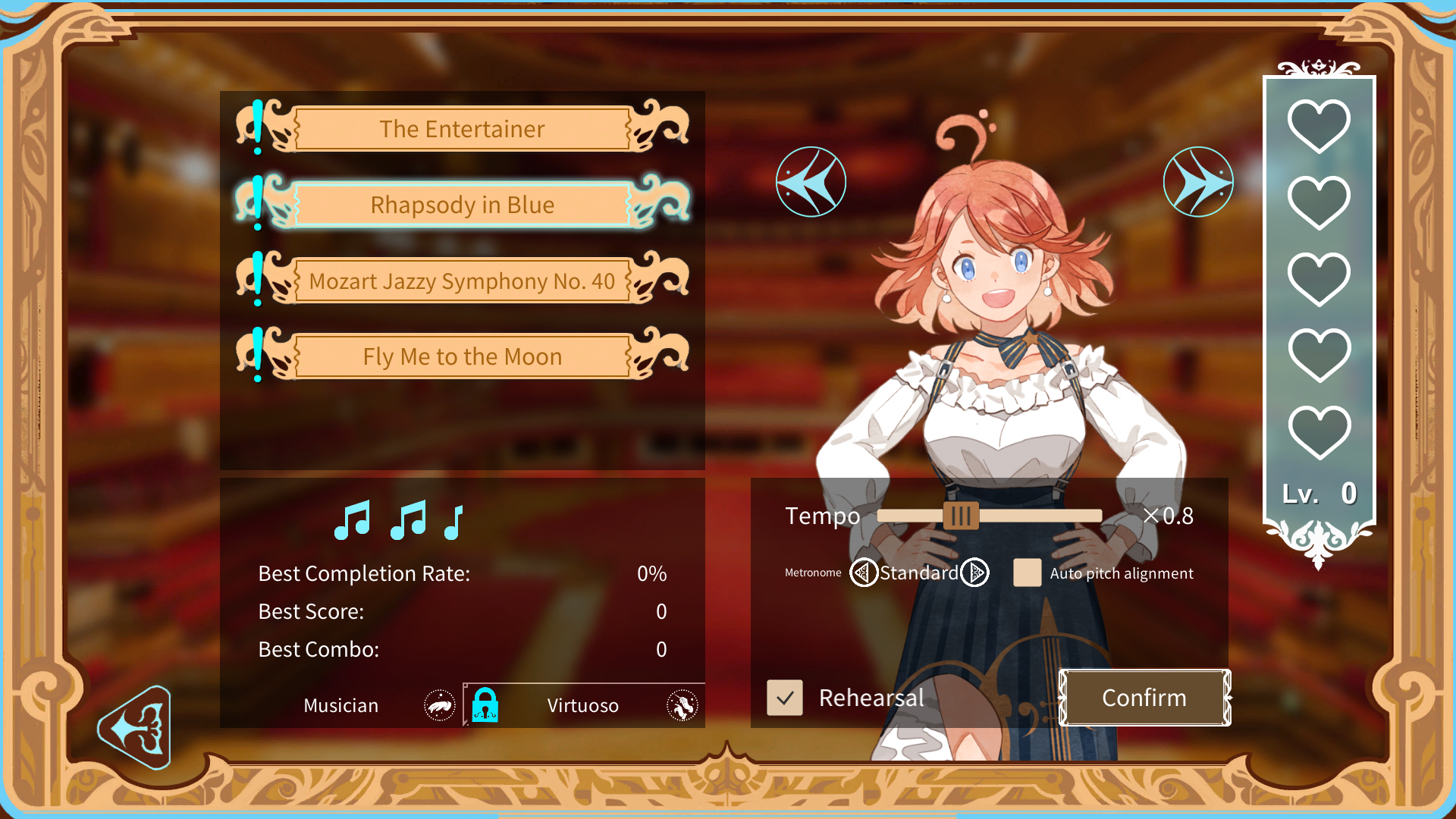 Concerto on White Game Screenshot