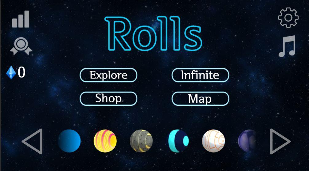 Captura de Tela do Jogo Rolls : Space Run 3D