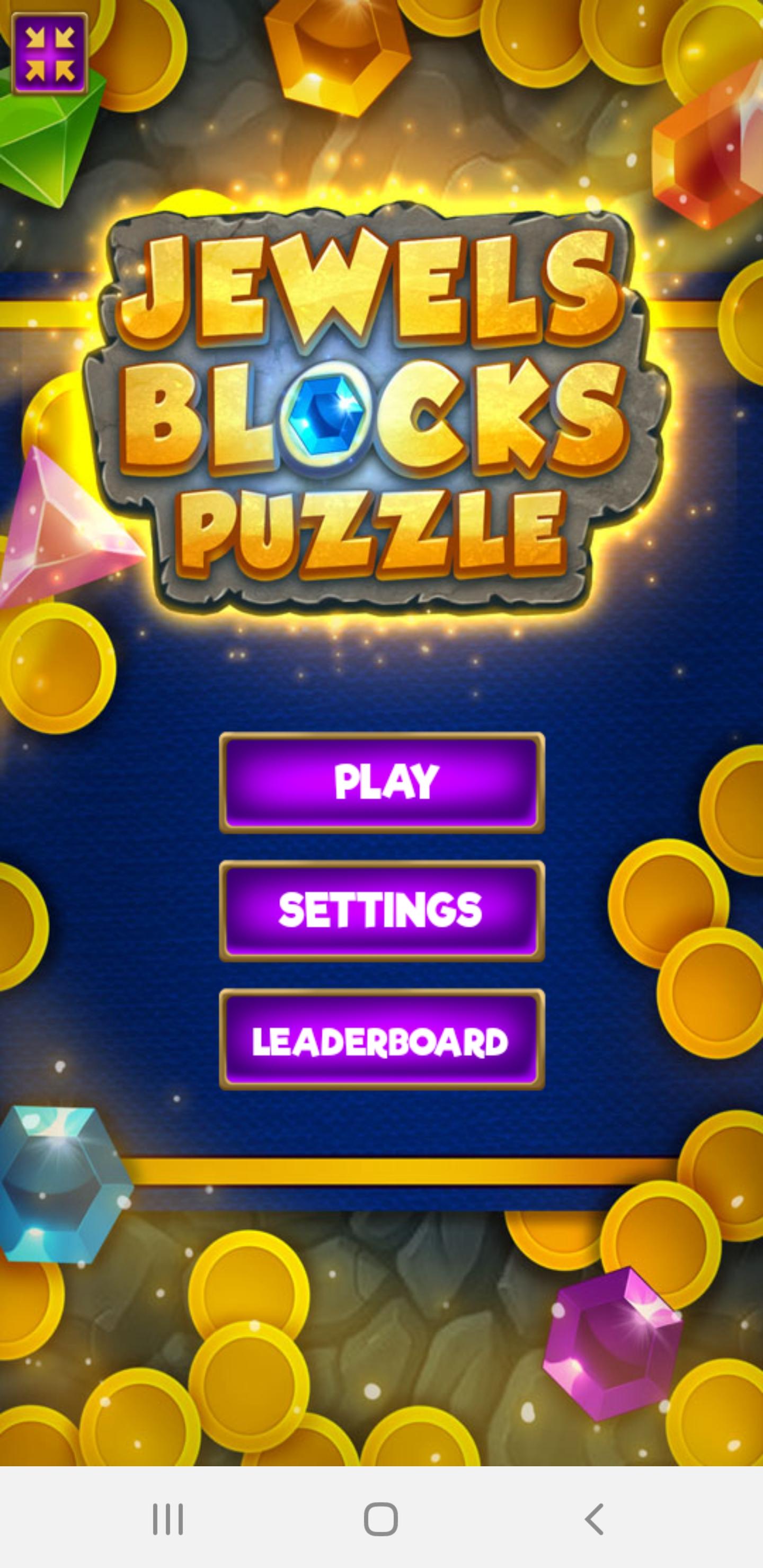 Captura de Tela do Jogo Jewels Blocks Puzzle