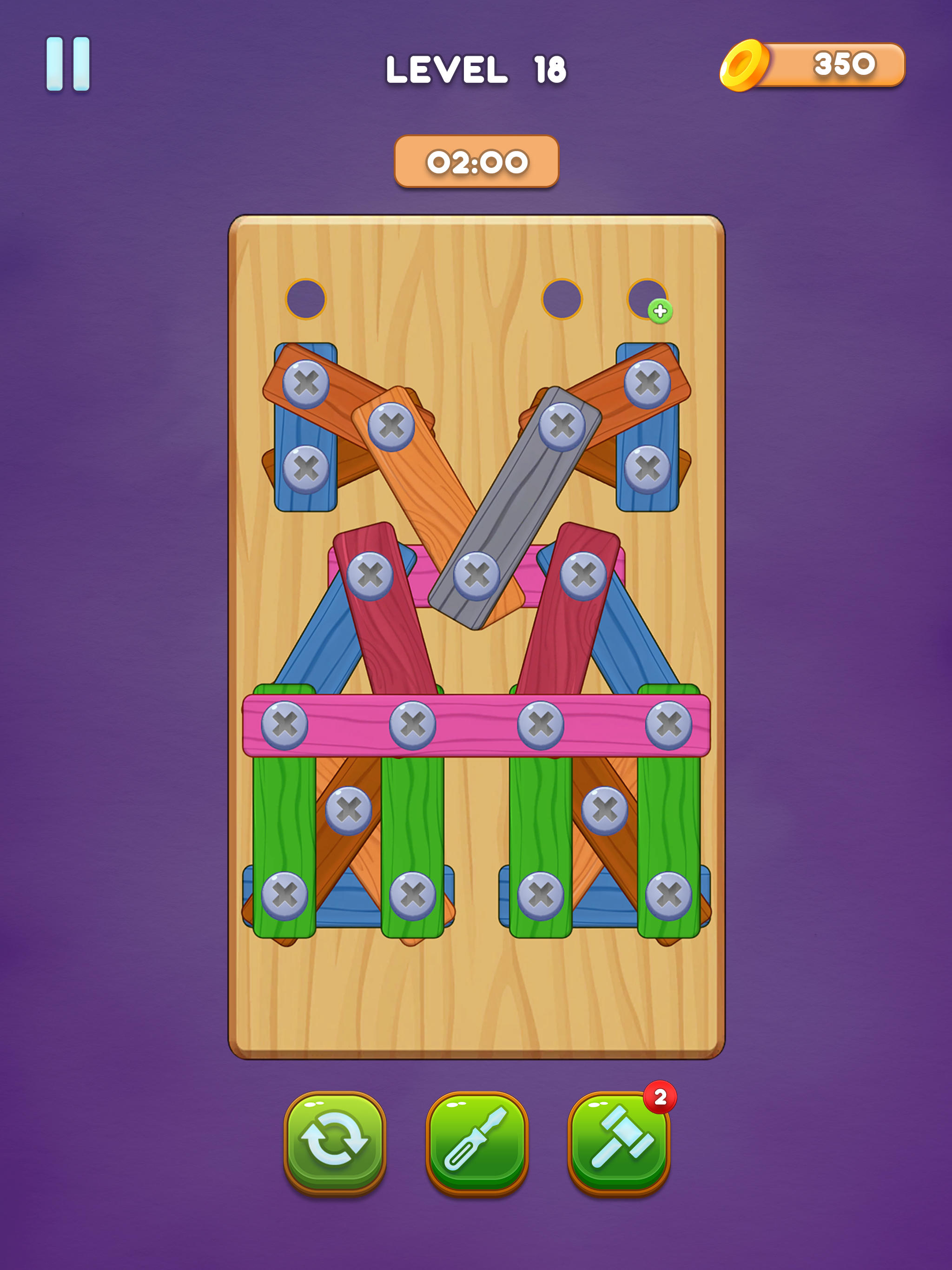 Unscrew Wood Puzzle: Screw Jam Game Screenshot