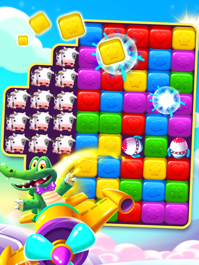Candy Cubes Toon Collapse Game Screenshot