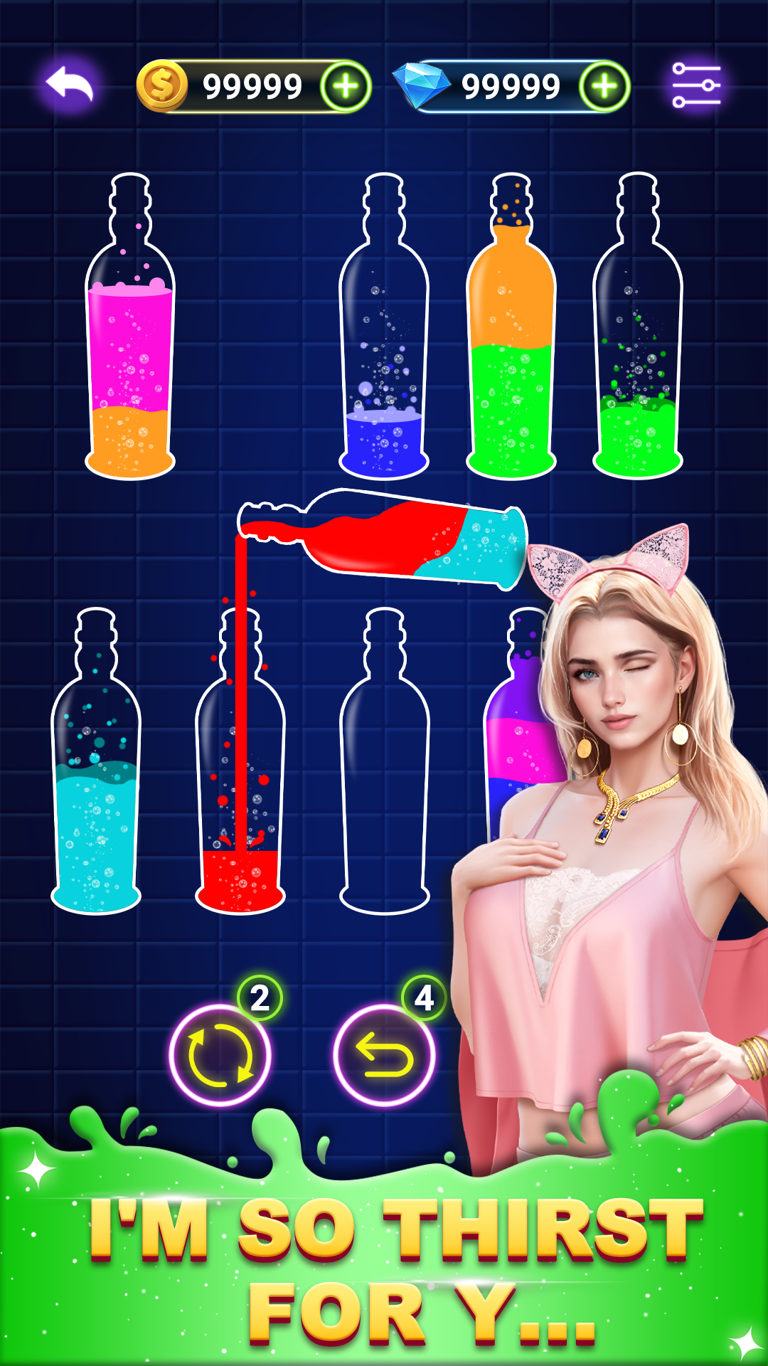 Bad Girl Cocktail Puzzle Game Screenshot