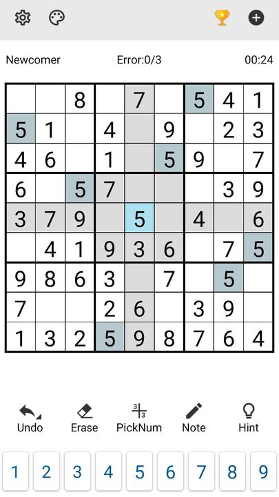 Screenshot 1 of Sudoku 1.7