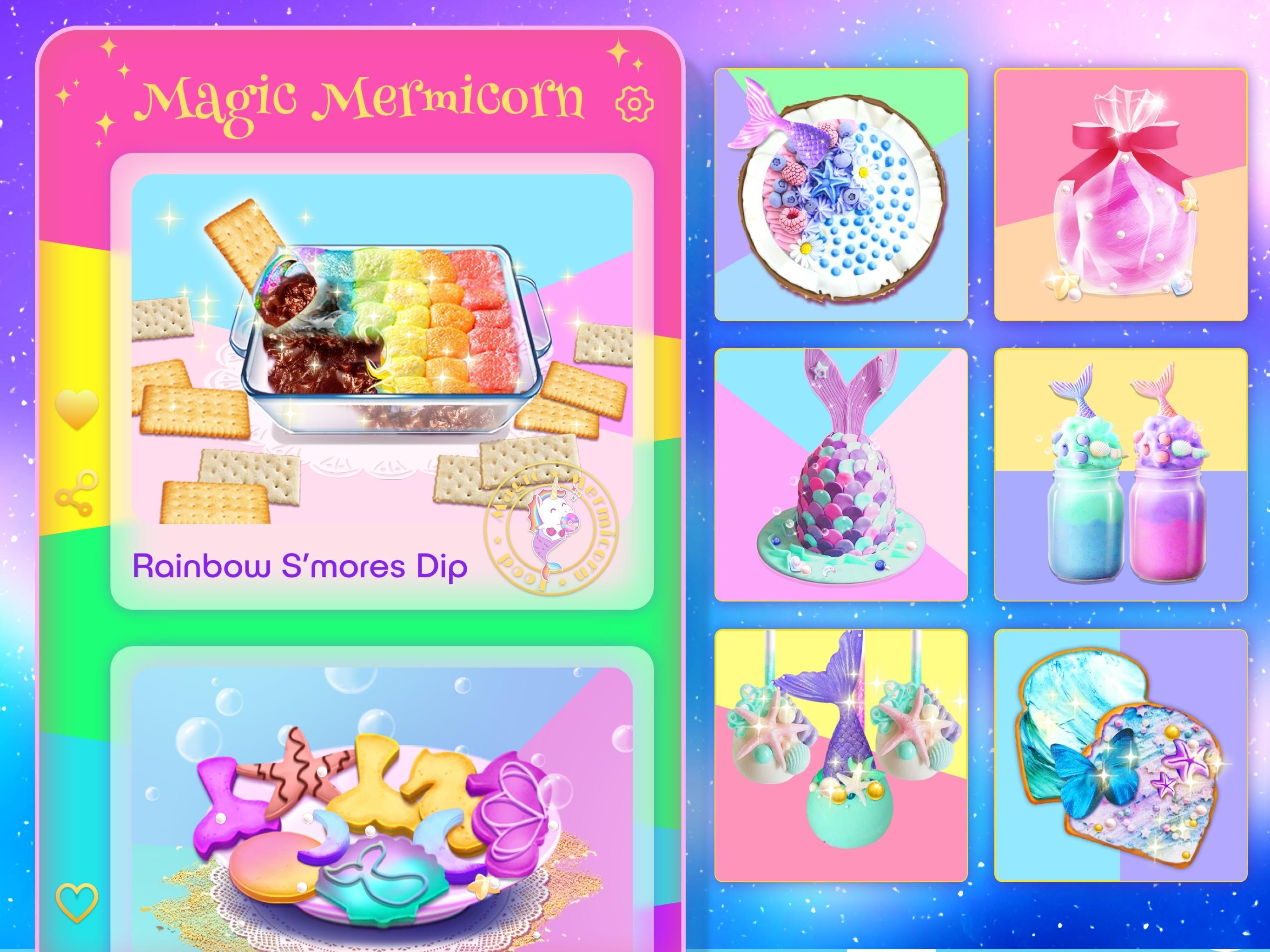 Unicorn Chef: Mermaid Mermicorn Girl Cooking Games Game Screenshot