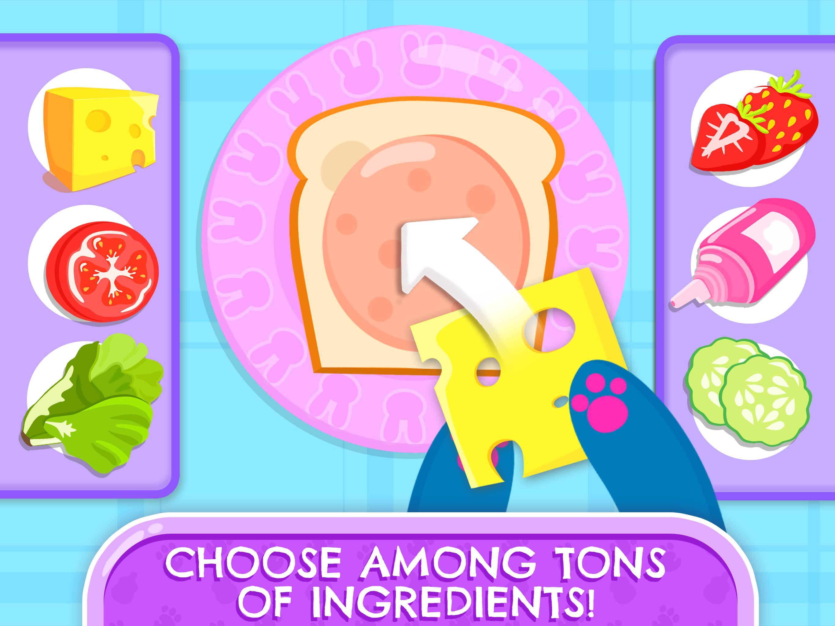 Cute & Tiny Sandwiches - Quick Lunch For Baby Pets Game Screenshot