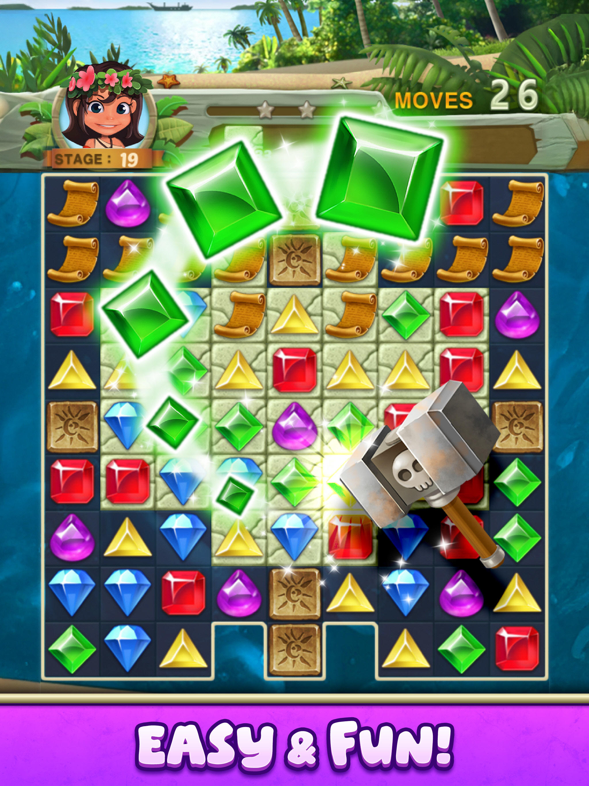 Paradise Jewel: Match 3 Puzzle Game Screenshot