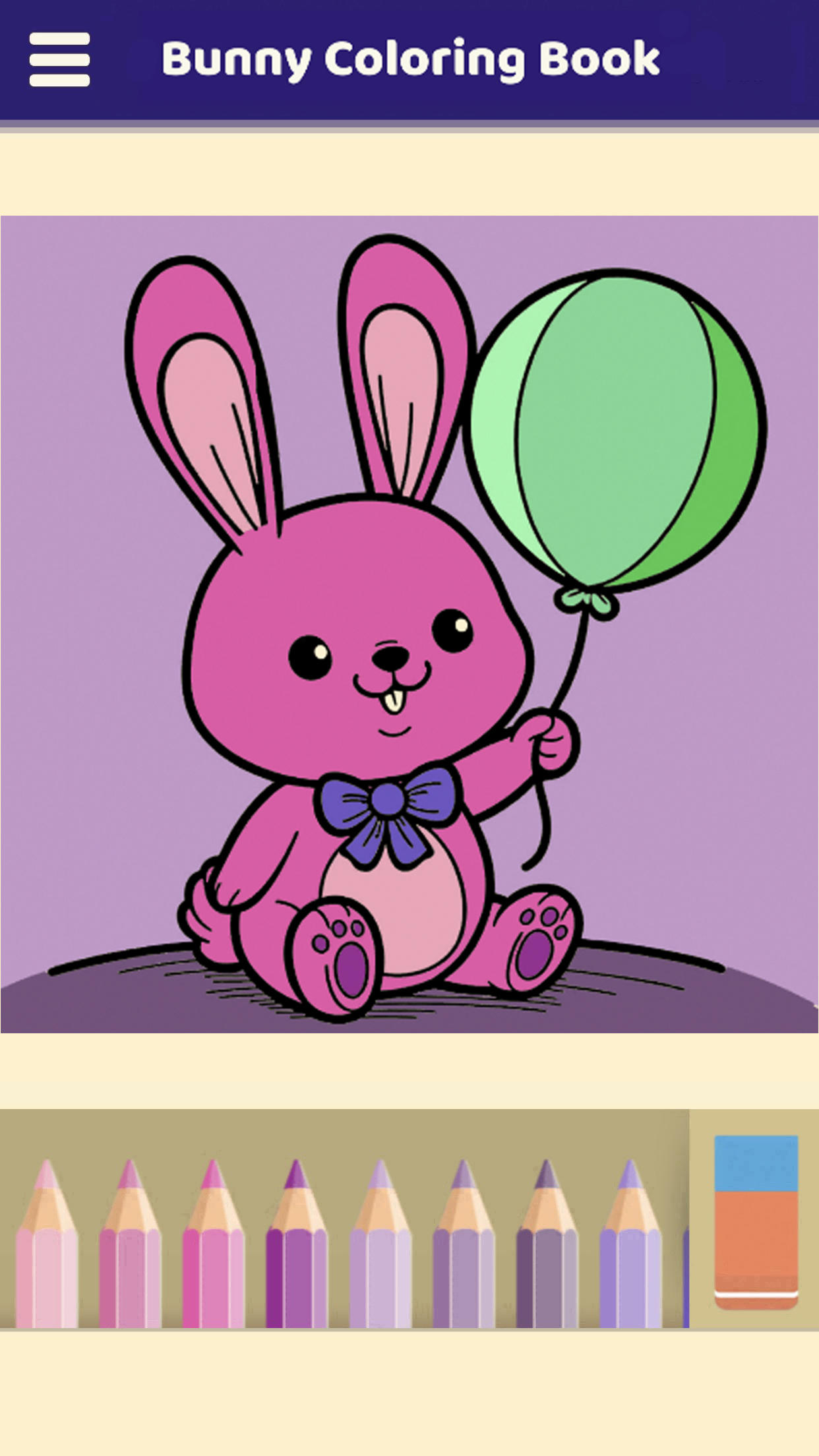 Bunny Coloring Book Game Screenshot