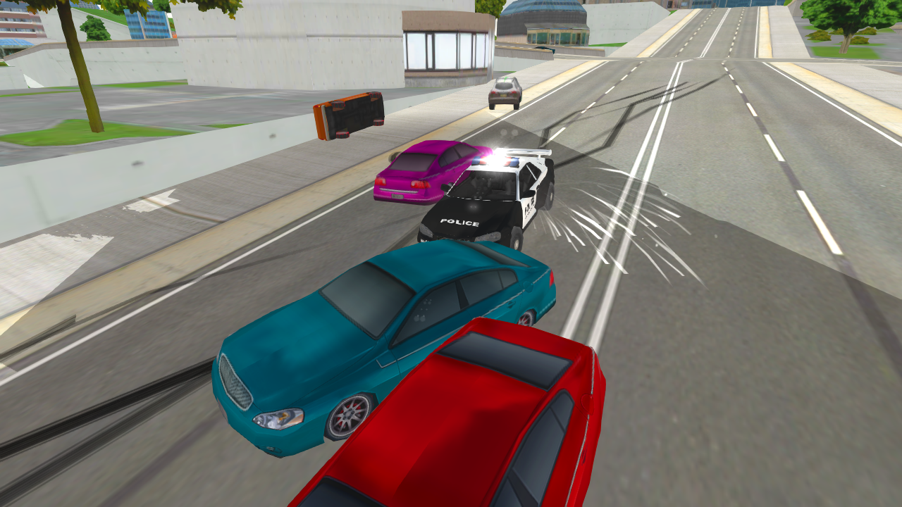 Cuplikan Layar Game Police Car Crazy Drivers