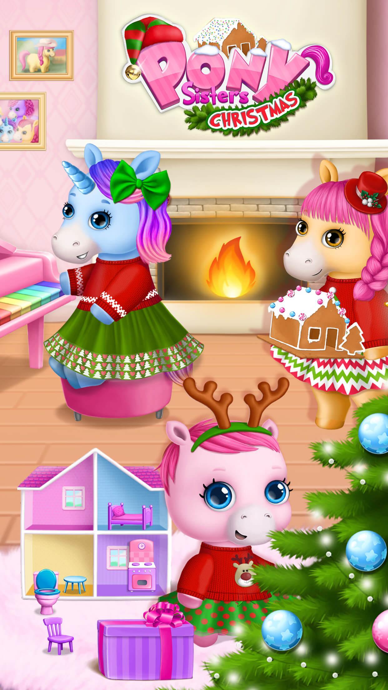 Screenshot 1 of Pony Sisters Christmas - 暖炉のそばの穏やかなイブ 6.0.24563