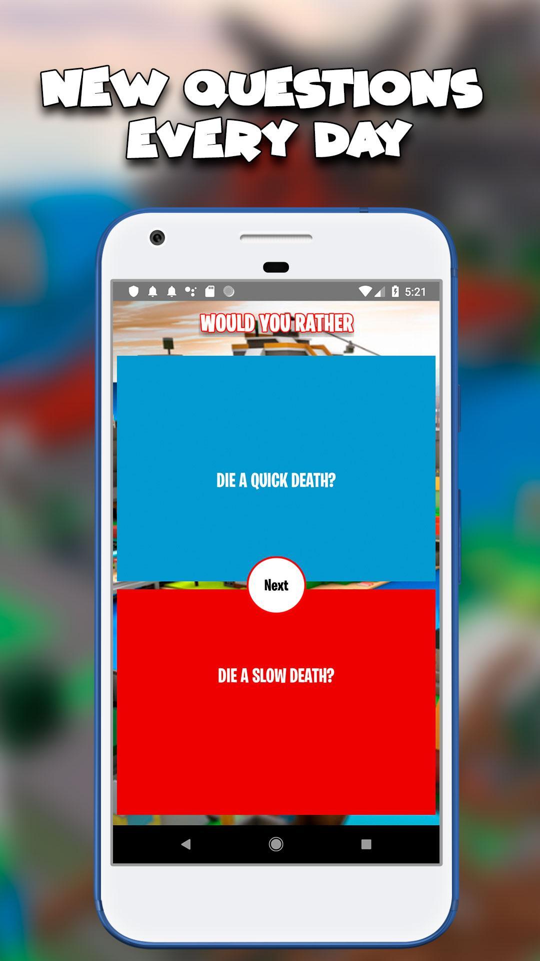 Game Would you rather Roblox Game Screenshot