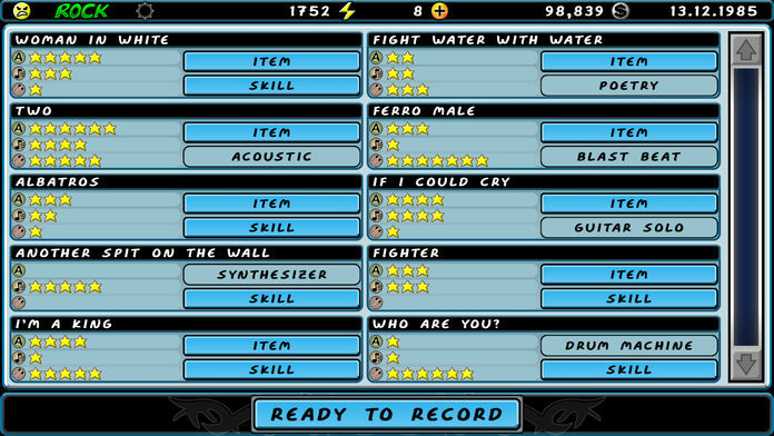 A Story of a Band screenshot game