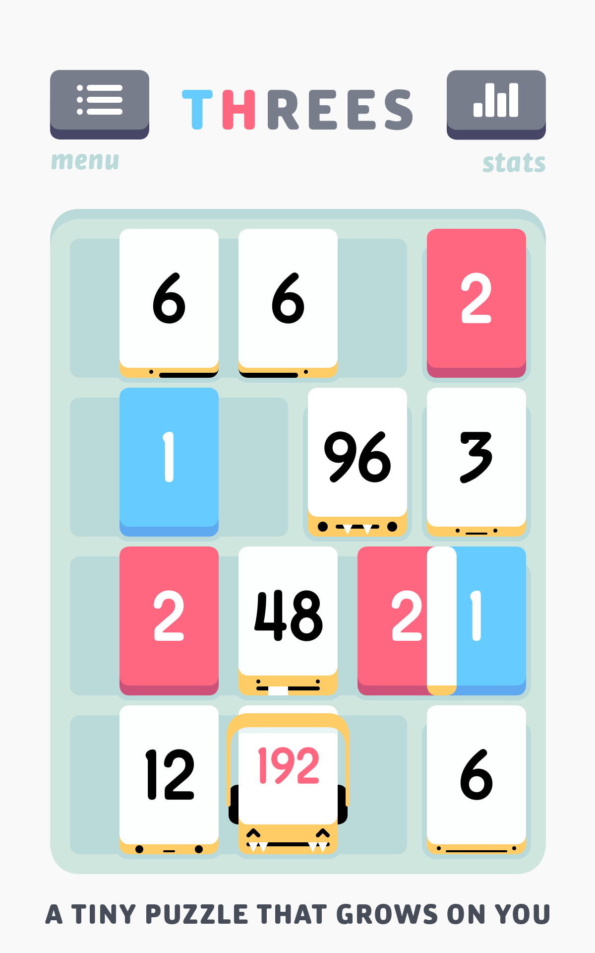 Threes! screenshot game