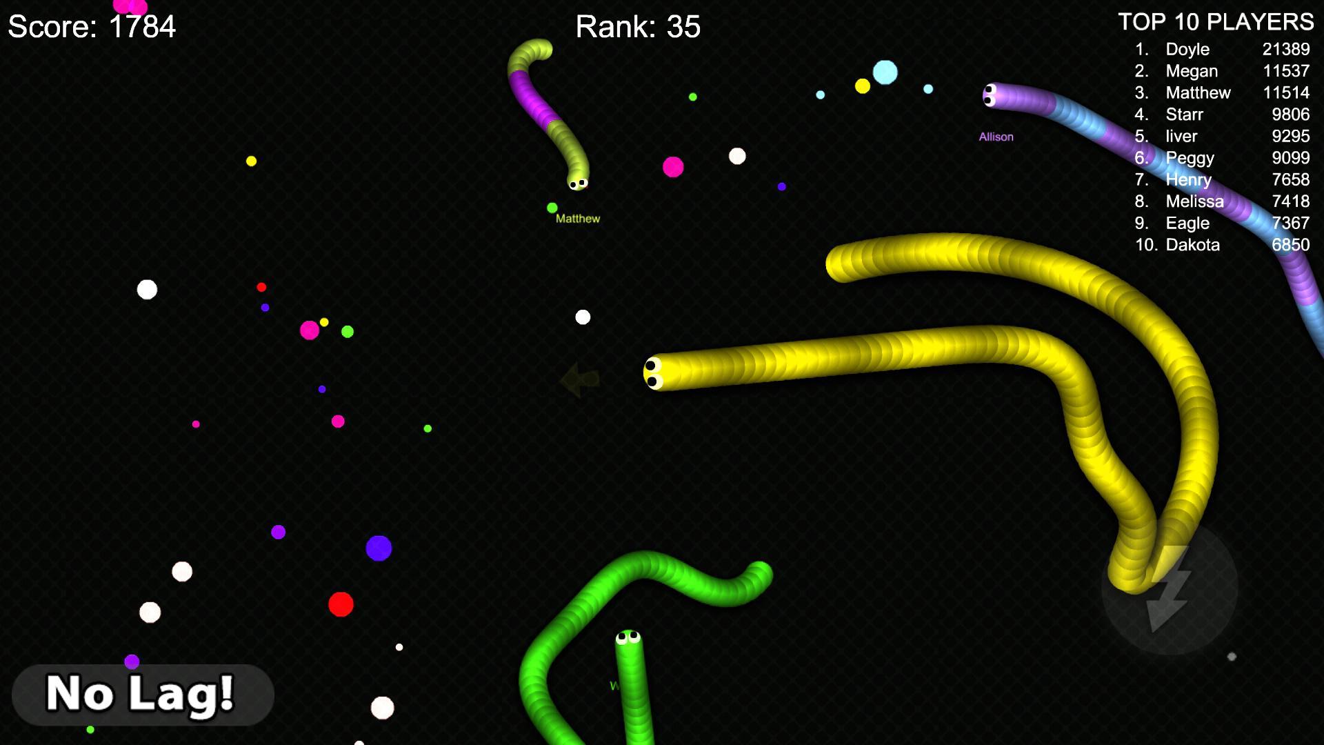 Скриншот игры Slither Snake io